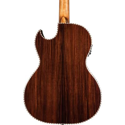 Oscar Schmidt OH32SEQN Quilt Maple Top Okoume Neck 10-String Acoustic-Electric Bajo Quinto w/Deluxe Gig Bag image 4