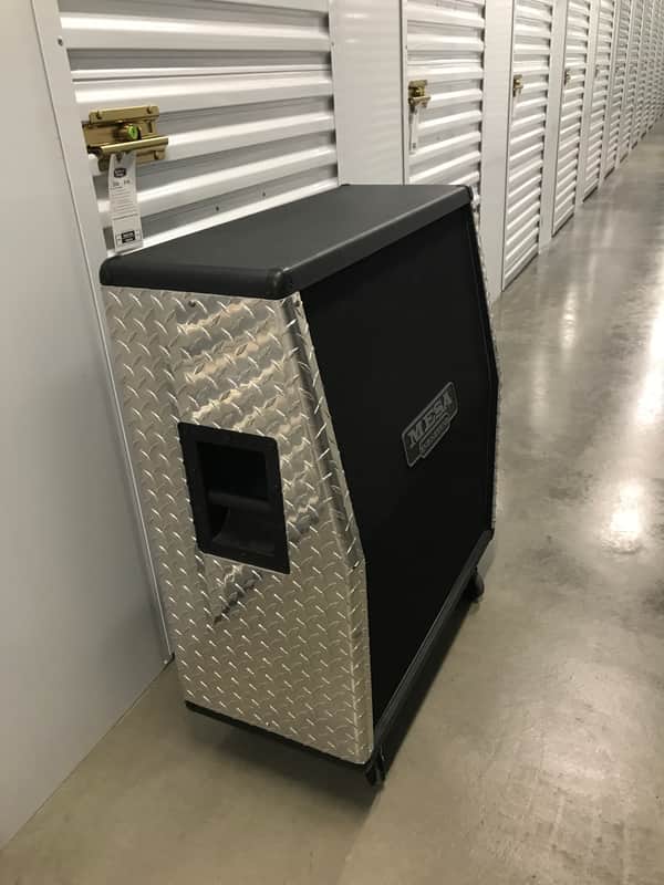 Mesa Boogie 4x12 OS Armored 4x12 Cabinet Black/Diamond Plate | Reverb