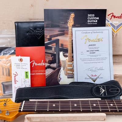 2023 Fender Custom Shop 1961 Stratocaster Heavy Relic Olympic White w/ Case, CoA image 18