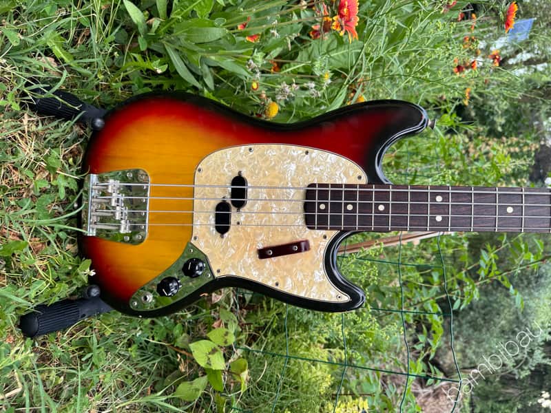 1973 Fender Mustang Bass - Sunburst - Clean Amazing Player - HSC image 1