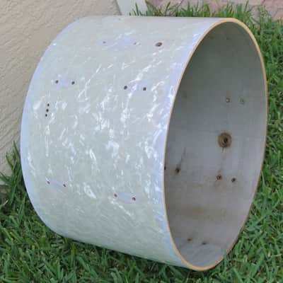 50's/60's GRETSCH 22" WHITE MARINE PEARL BASS DRUM SHELL for YOUR DRUM SET! RM30 image 3
