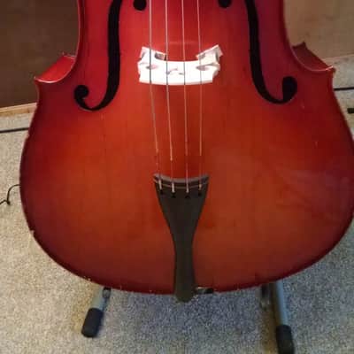 Erich Pfretzschner Upright Bass, 3/4 892L w/Stand and Padded Carry Case image 2