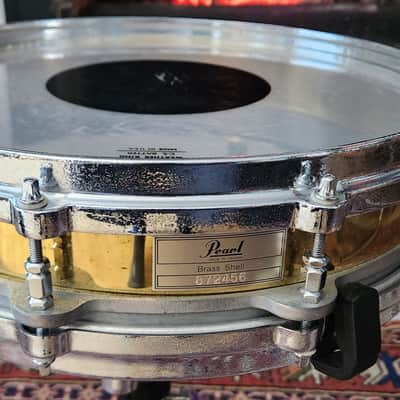 STUDIO SALE! Pearl B914-P (14x3.5) Brass Piccolo Free Floating Snare 1987 Taiwan image 4