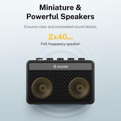 Donner Mini Guitar Amp Small Electric Amplifier 5W Portable, Practice Guitar Combo Amp DA-10 image 7