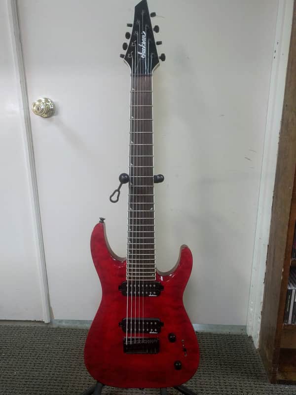 Jackson JS32 8-String Dinky Transparent Red | Reverb