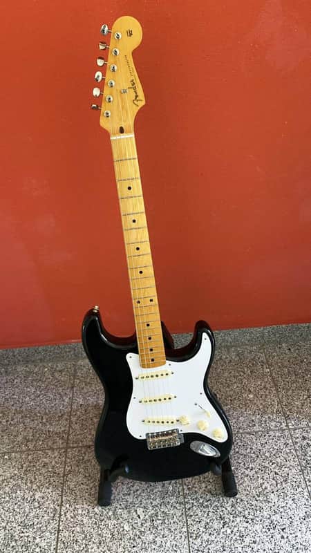 Fender Standard Stratocaster MIM Black Maple Neck Strat Electric Guitar – Excellent Condition + Free Gig Bag image 1