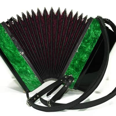 Tulskaya Garmon Melodiya Button Accordion made in Tula Russia, Vintage Folk Musical Instrument, Soviet Garmoshka, 2638 image 8