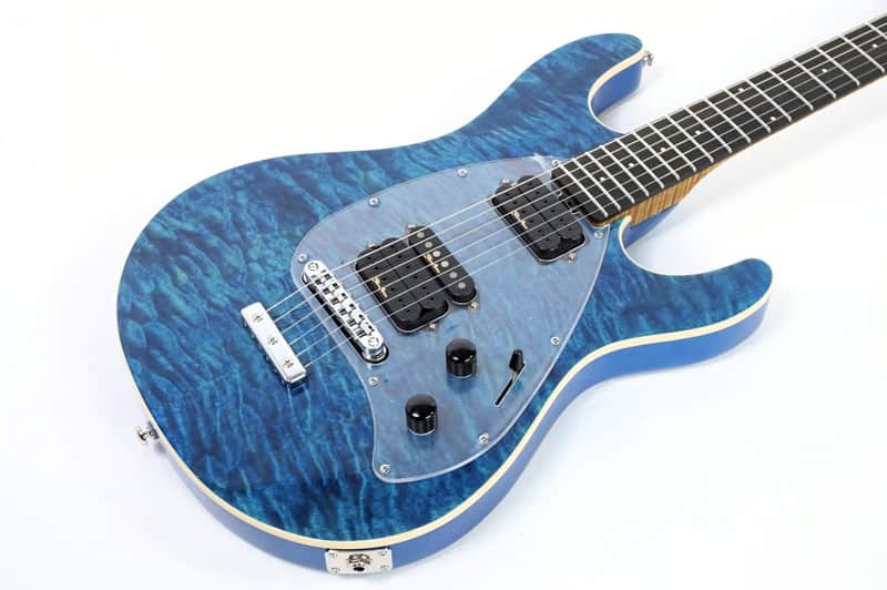 Ernie Ball Music Man Steve Morse SM-Y2D - Diablo Blue - Quilt - H00559 image 1