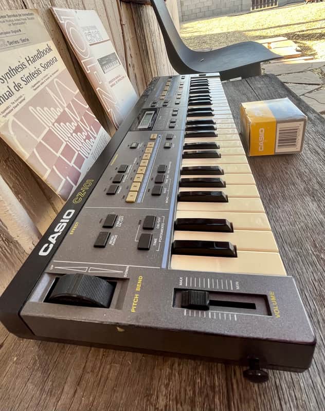 Casio CZ-101 Digital Cosmos Synthesizer Synth w Manuals, Book, Original Power Supply image 1