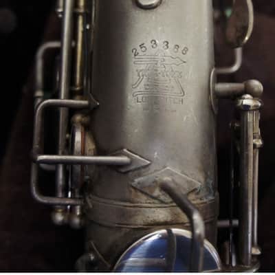 Buescher True-Tone Low Pitch Series IV Alto Sax 1929 Silver (with case) image 3
