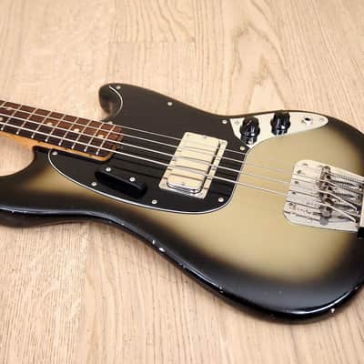 1970s Fender Mustang Bass – Custom Lollar Thunderbird + Riggio Silverburst Relic – 7lbs 13oz image 6