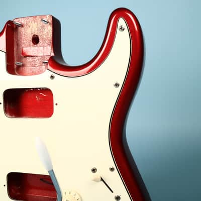 2003 Squier Stratocaster Loaded HH Humbucker Configuration Guitar Red Body image 4