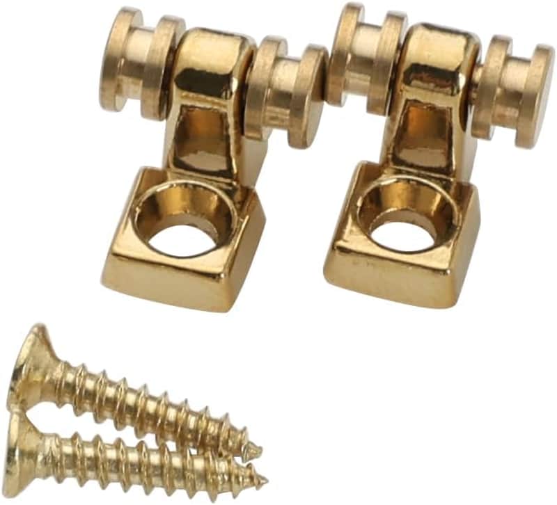 2 PCS Roller String Retainer String Trees for Electric Guitar Roller String Trees Roller String Guide for Tele Telecaster Strat Stratocaster Electric Guitar Gold image 1