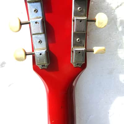 Valco Tosca Guitar, 1960's, Red Finish, Kluson Tuners, Kay Case image 13
