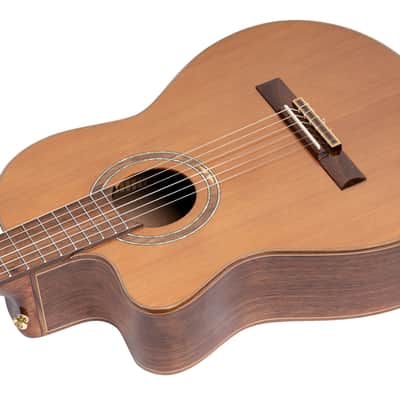 Ortega RCE159MN-L Performer Series Solid Cedar Top Mahogany Neck Cutaway Nylon 6-String Classical Acoustic-Electric Guitar w/Gig Bag For Left Hand Player image 9