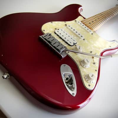 Fender American Lone Star Stratocaster HSS CAR Pearloid Guard HSS Seymour Duncan Pearly Gates Texas Specials OHSC Circa-1999-Candy Apple Red image 13