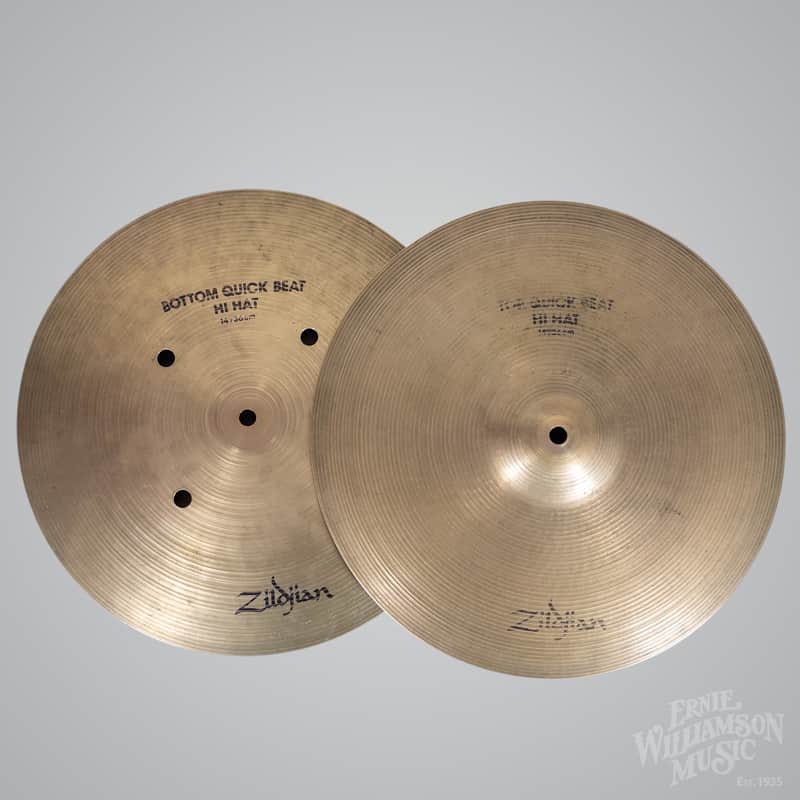 Zildjian A 14” Quick Beat Hi Hat Cymbals. USED image 1