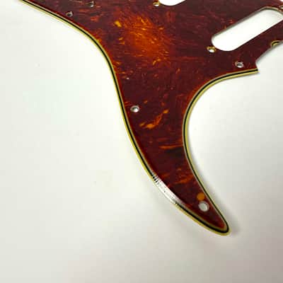 RebelRelic Stratocaster 100% Celluloid Tortoise Pickguard - Red Strat Guard - Vintage - Aged Relic image 3