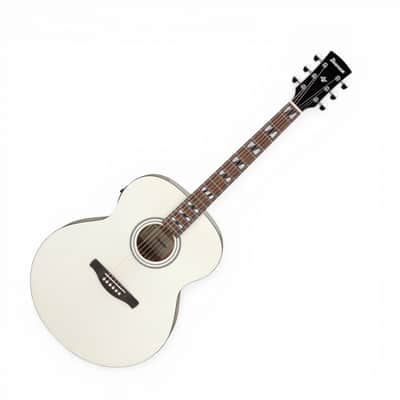 Ibanez AJ70M2E Artwood Series Acoustic-Electric Guitar Pearl White High Gloss Solid Sitka Spruce Top image 1