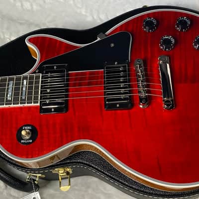 NEW! Gibson Dealer Select Custom Shop Les Paul Custom AAA Figured Flame Top - Transparent Red / Natural Back - Authorized Dealer - WOW! 8.65 lbs - G06631 image 8