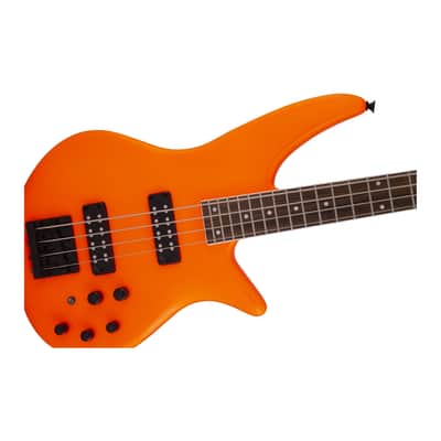 Jackson X Series Spectra Bass SBX IV, Laurel Fingerboard, Poplar Body, and Through-Body Maple Neck 4-String Guitar (Right-Handed, Neon Orange) image 8