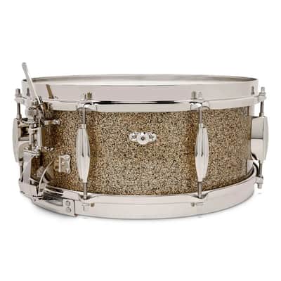 Slingerland Radio King Solid Maple Snare Drum 14x5.5 Gold Glass image 3