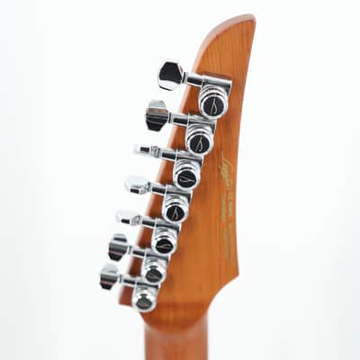 Legator Ninja N7FOD 7-String Multiscale Guitar w/ Fishman Pickups - Gloss Buckeye Arctic Blue image 5