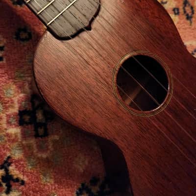 1950s-1960s Martin Style 0 Soprano Ukulele Mahogany w/ Original Case | Brazilian Rosewood Fingerboard image 10
