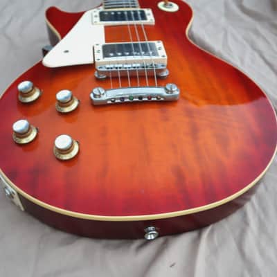 Left Handed BURNY Super Grade RLG-55 Cherry Sunburst 2003 China image 7