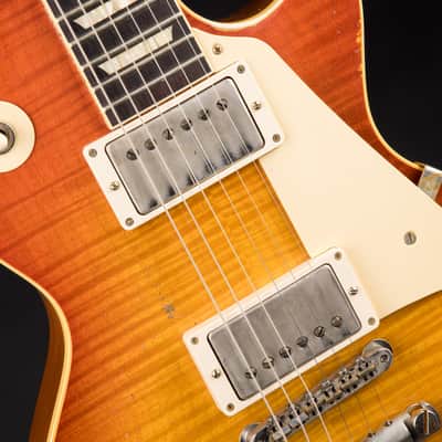 2021 - Gibson Custom Shop Made 2 Measure Murphy Lab '59 Les Paul Standard Murphy Painted Ultra Heavy Aged Orange Lemon Fade image 14