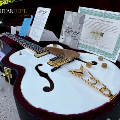 ♚TIMEWARP♚07 GRETSCH G-6136 DS WHITE FALCON♚Dynasonics♚Mother Pearl BLOCKS♚2.75" Body Depth ! image 4