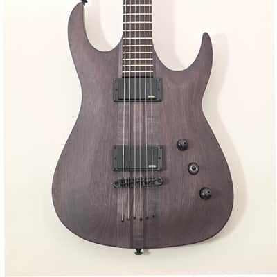 Agile 6 String 30" Scale Baritone Electric Guitar Septor Pro 630 EB EMG Charcoal image 1