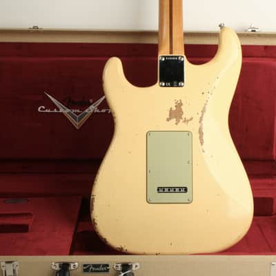 Fender Custom Shop Custom Deluxe HB S-1 Strat Relic with Closet Classic Hardware 3A Rosewood Fingerboard Vintage White R147414 image 2