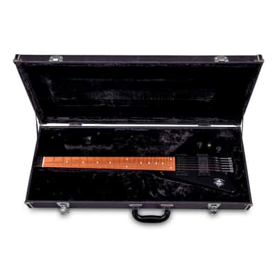 BootLegger Guitar Spade Black Headless With Stiletto Case & Flask image 18