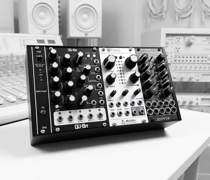42HP Black 3D Printed Eurorack Modular Skiff Case Enclosure image 1
