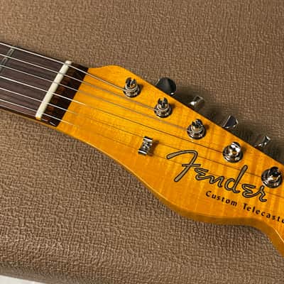 NEW! Fender Custom Shop Flamethrower Telecaster Custom - NOS - Modern Specs - Texas Special Pick-Ups - AAAA Flamed Neck - Sonic Blue - Authorized Dealer - 7.9lbs - G07231 image 6
