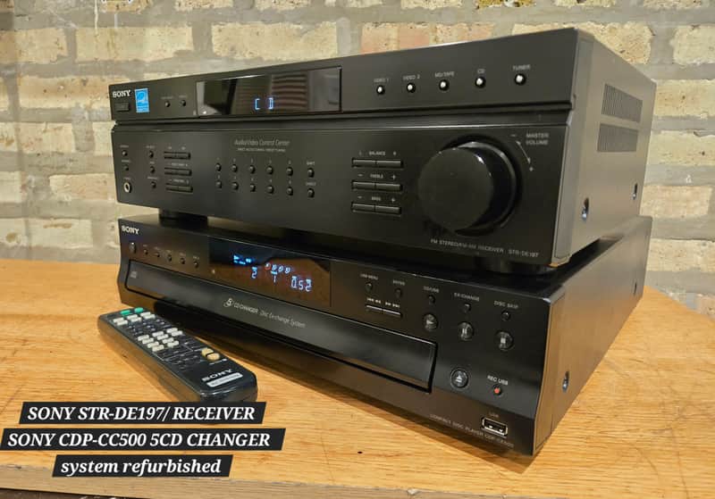 sony STR-DE197/Cdp-cc500 Cd Stereo System w/remot fully functional- refurbished image 1