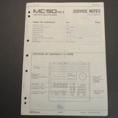 Roland MC-50 MKII Service Notes [Three Wave Music]