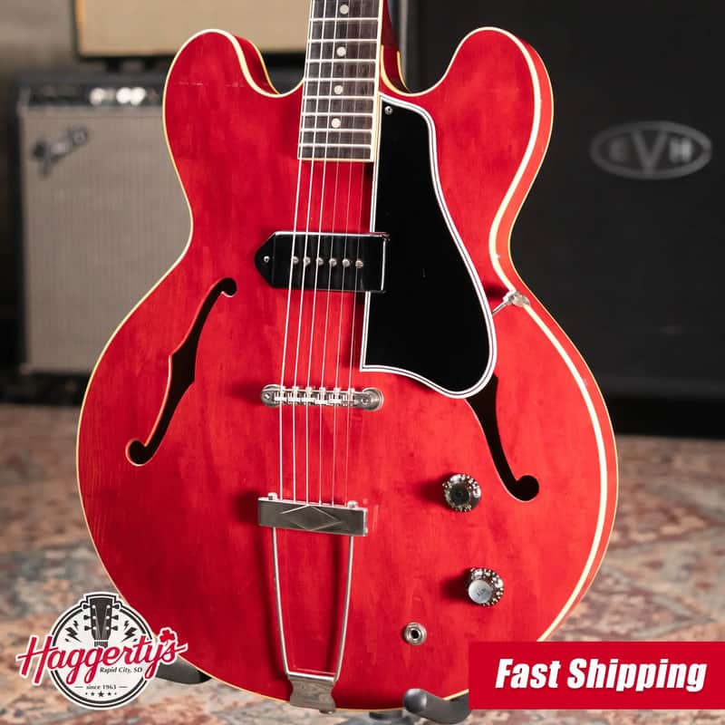 Gibson 1961 ES-330TC Thinline Hollow Body Electric Guitar Cherry with Hardshell Case - Used image 1