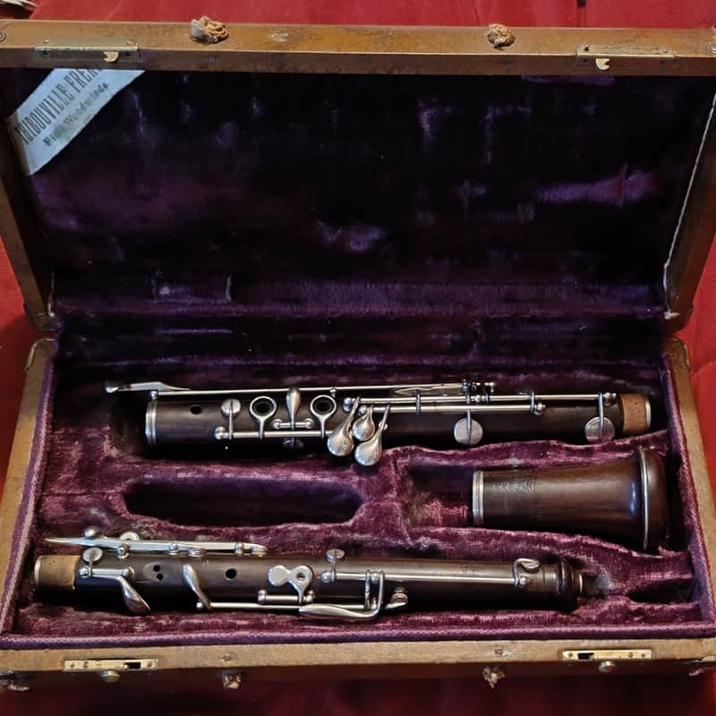 Oboe Jacques Albert (Brussel) Simple key system 1930s - Rosewood image 1