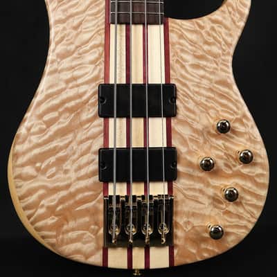 Peavey Cirrus Quilt Top Natural 4-String Electric Bass Guitar w/OHSC image 1