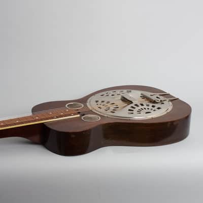 Dobro Model 56 Squareneck Resophonic Guitar (1932), ser. #2487, black hard shell case. image 7