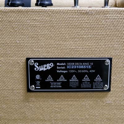 Supro 1820R Delta King 10 5-Watt 1x10" Guitar Combo 2021 - Present - Tweed / Black Stripes image 7