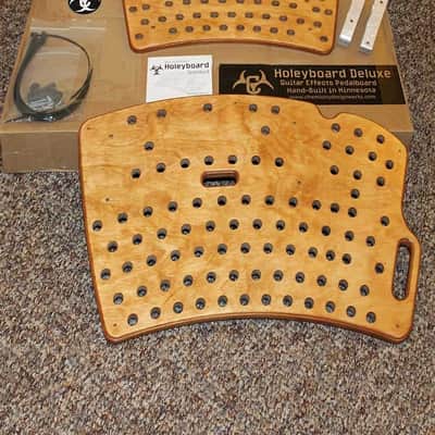 Custom Wooden Pedalboard Holeyboard Standard MKII Wood Pedal Board Cherry image 1