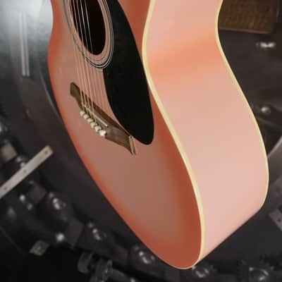 Crescent YMG PK - Pink Burst Cutaway Acoustic Guitar image 9