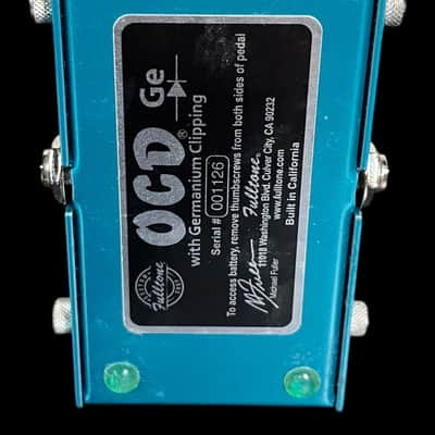 Fulltone Custom Shop OCD-GE Germanium Overdrive 2019 - Tahitian Teal X9257 image 5