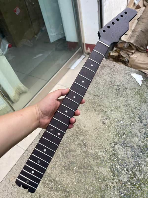 25.5 inch 21 frets wenge guitar neck hole 10mm Satin wenge fingerboard Wheel truss rods image 1