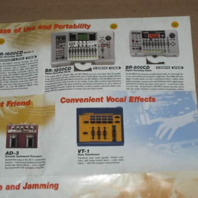 very lightly handled / very clean Boss Product Lineup 2005 Vol.1 (fold open product catalog - fully open it is 14 inches L x 10 inches W), printed in Taiwan 2005 image 18