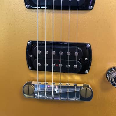 PRS SE CE24 Standard Satin Stoptail Electric, Satin Metallic Gold with Gig Bag image 4