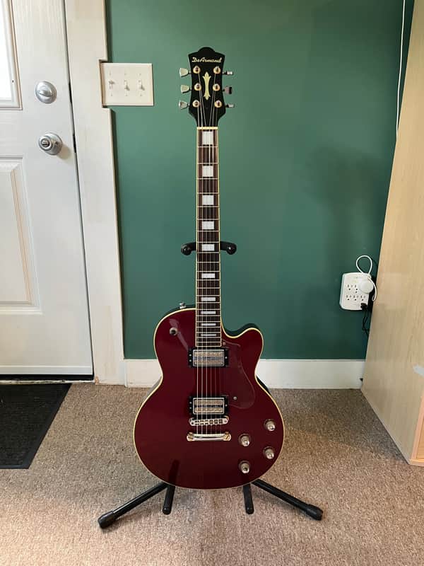 DeArmond M-77 2001 Electric Guitar - Wine Red image 1